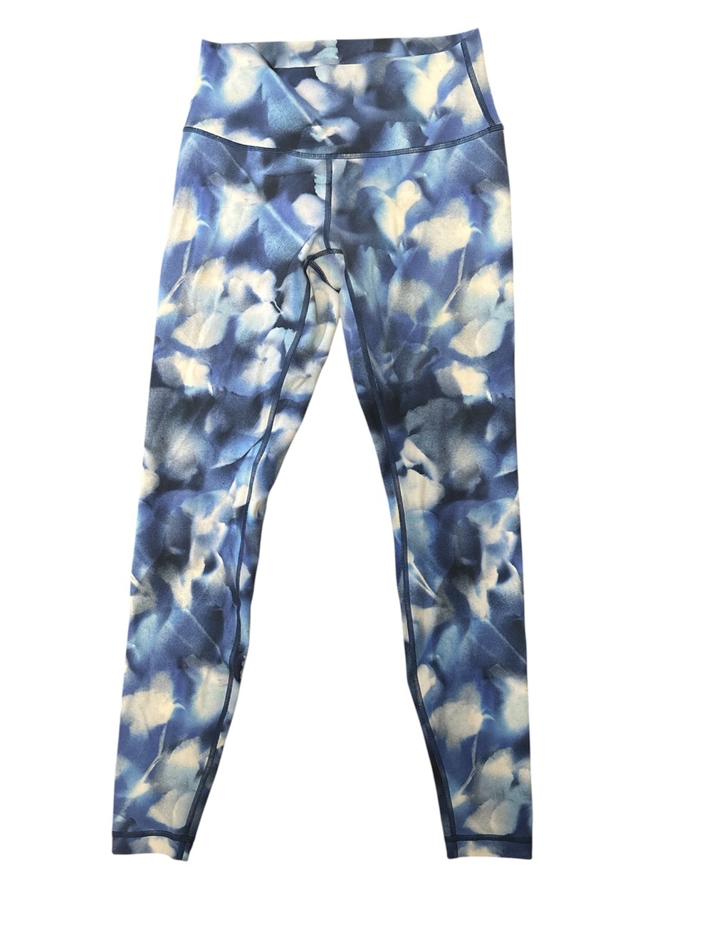 Lululemon Blue and white Leggings Women’s Size: 4 - Picture 1 of 4